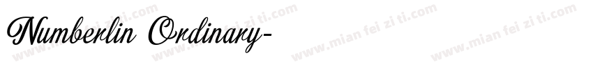 Numberlin Ordinary字体转换